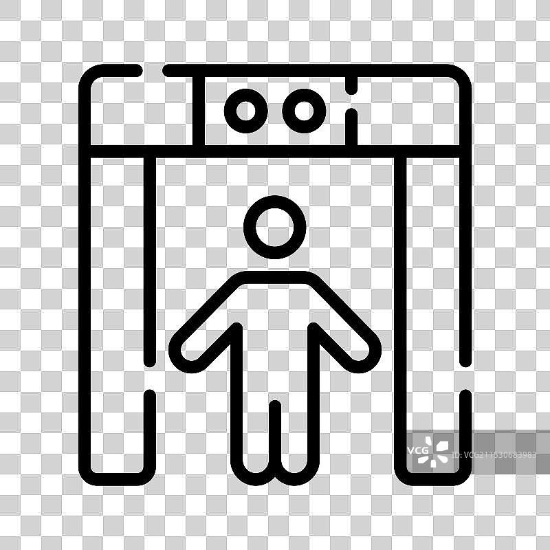 机场安全检查门检查手部图片素材