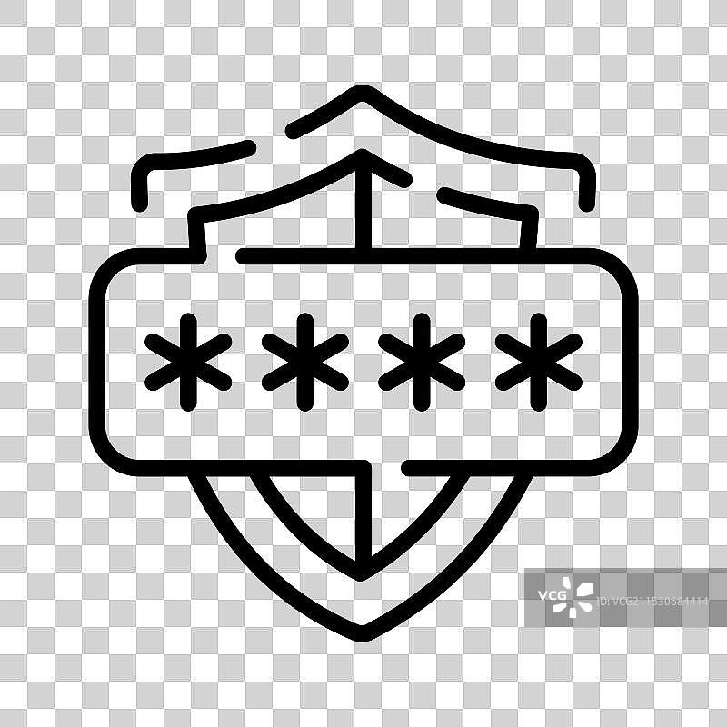 带密码的网络安全概念盾牌图片素材