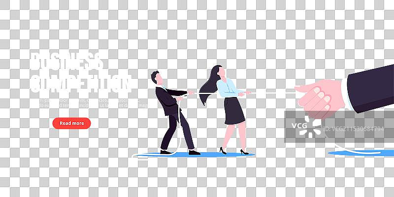 商界人士通过拉扯进行拔河比赛图片素材