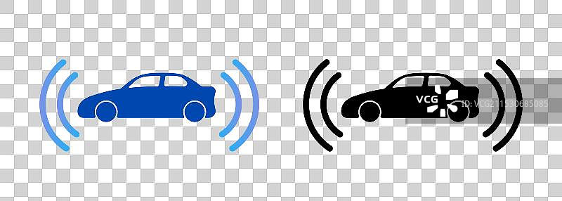 汽车传感器无线激光雷达连接图片素材