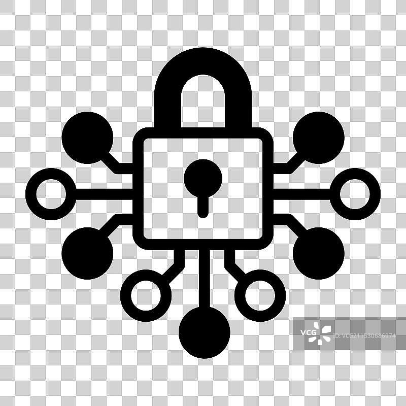 网络安全图标 锁孔图标 加密图片素材