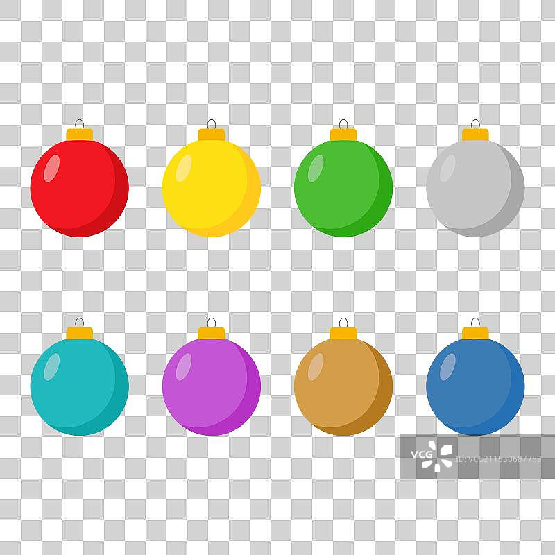 五彩缤纷的圣诞球图片素材