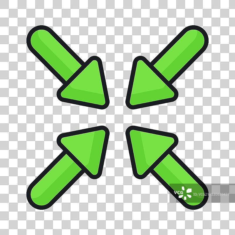 中心点箭头设计，易于使用的图标图片素材