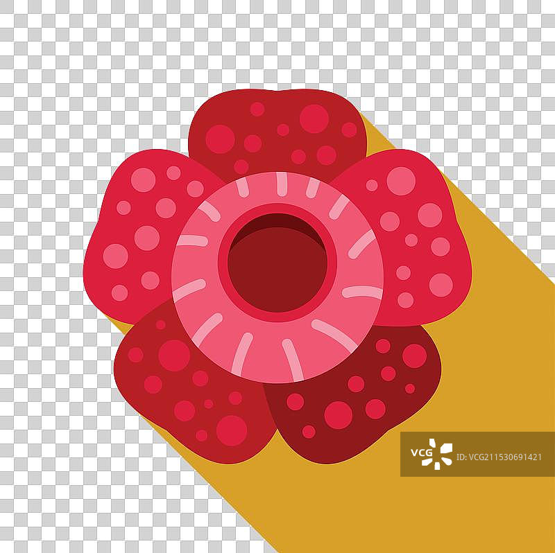 大王花盛开的图标扁平设计图片素材