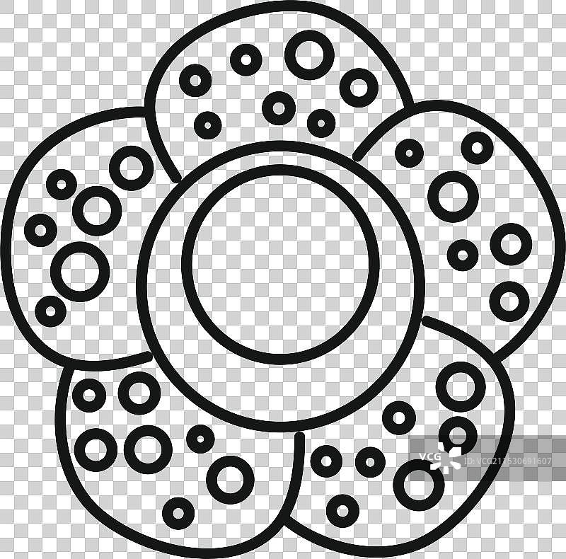 花朵形状的婴儿牙胶玩具，适合牙龈使用图片素材