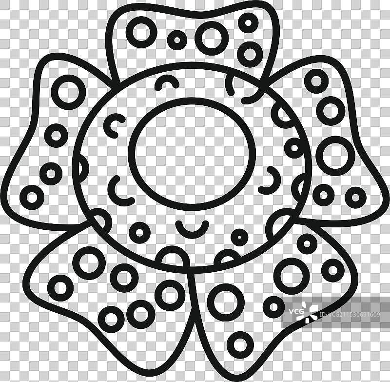 大圆心和五片花瓣的霸王花图片素材