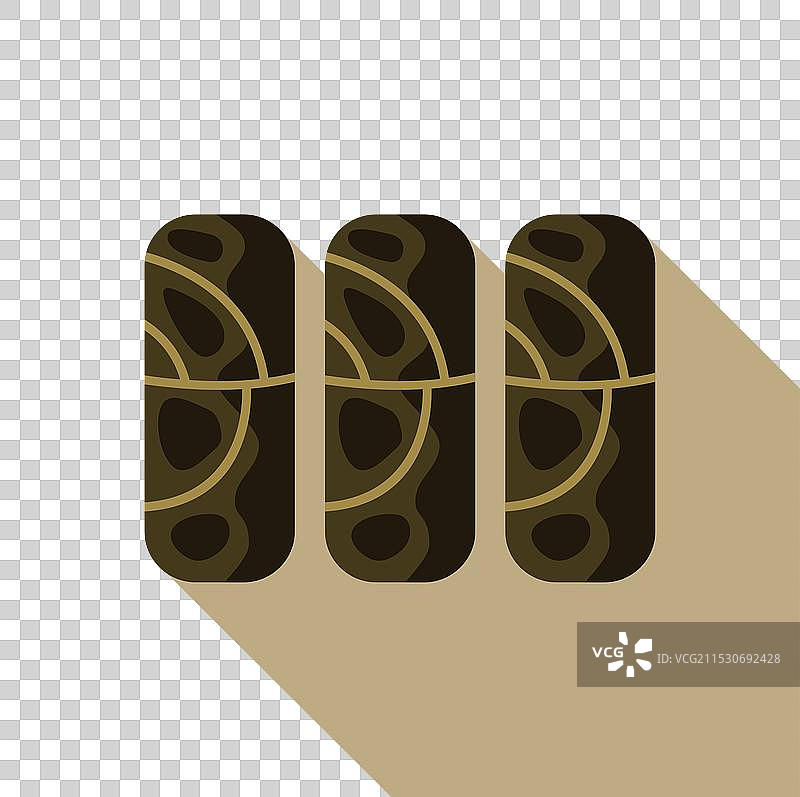 多米达斯在棕色背景上投下长长的阴影图片素材