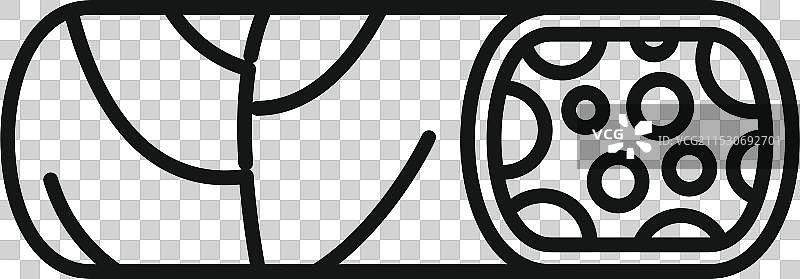 古巴雪茄展示内部的烟叶线条图片素材