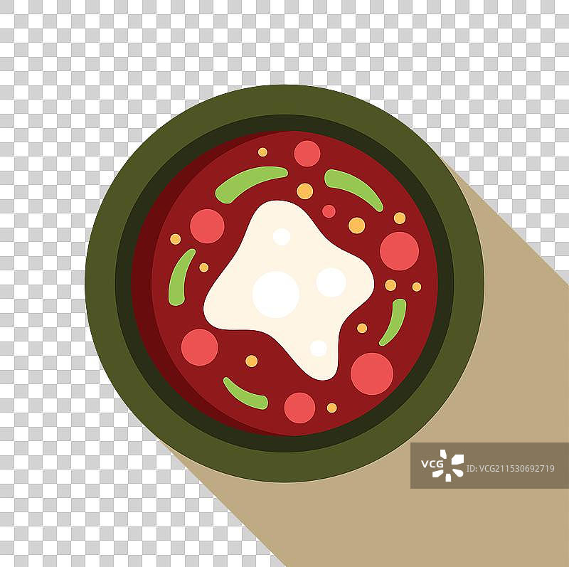 美味的汤盛在碗中，配有酸奶油和图片素材