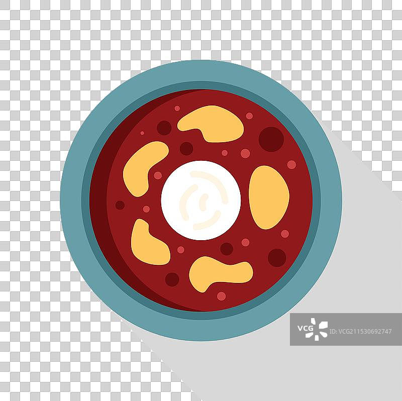 乌克兰红菜汤配酸奶油图片素材