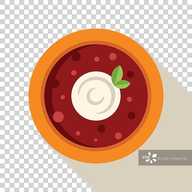 传统的乌克兰俄罗斯红菜汤配有图片素材