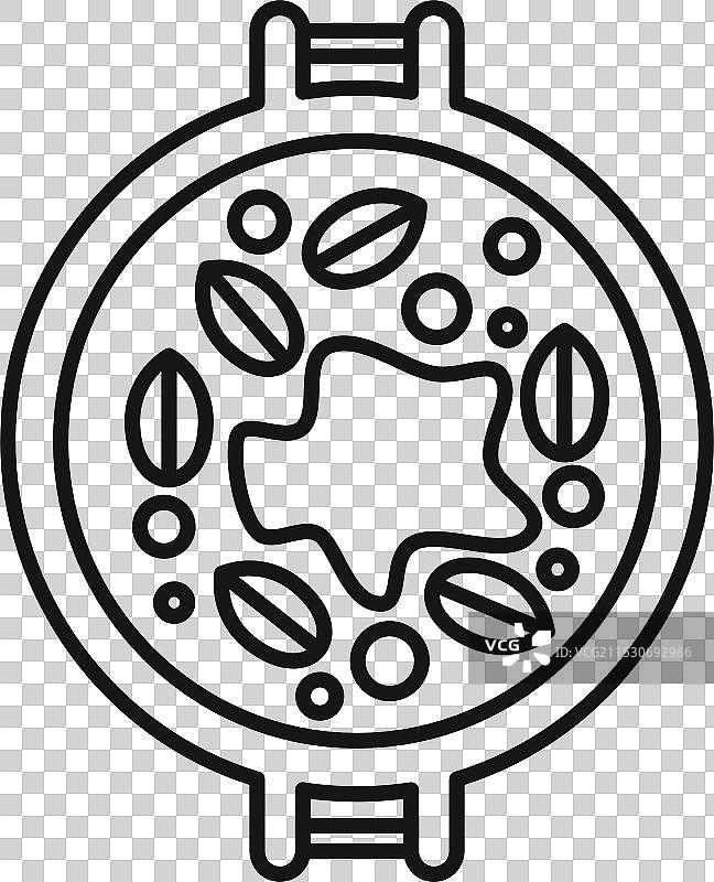 带把手的圆形锅在烹饪带香料的食物图片素材