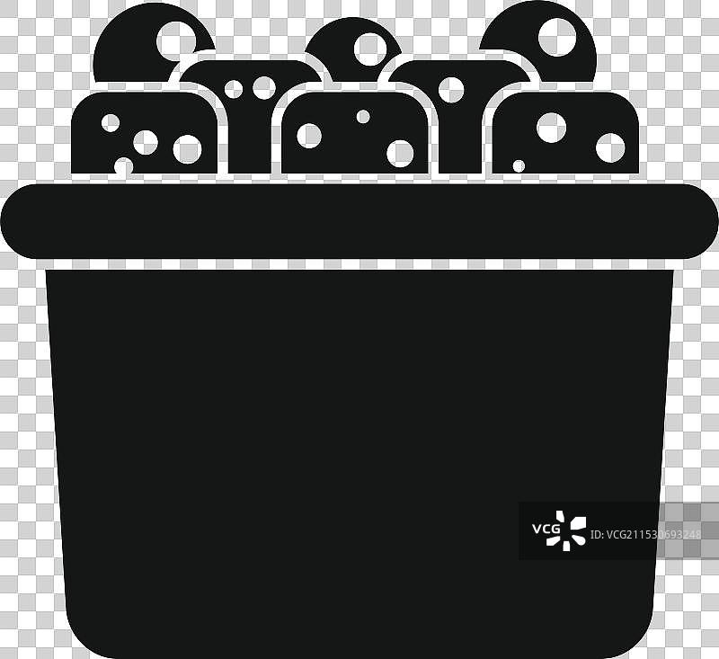 装有咖啡糖块的塑料容器图片素材