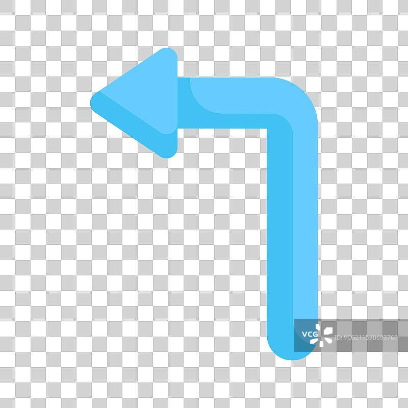 左转标志设计交通道路标志图片素材