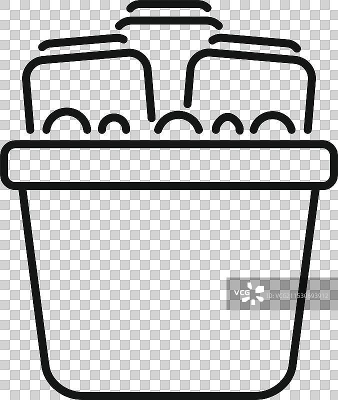 办公室垃圾桶里满是皱巴巴的纸张图片素材