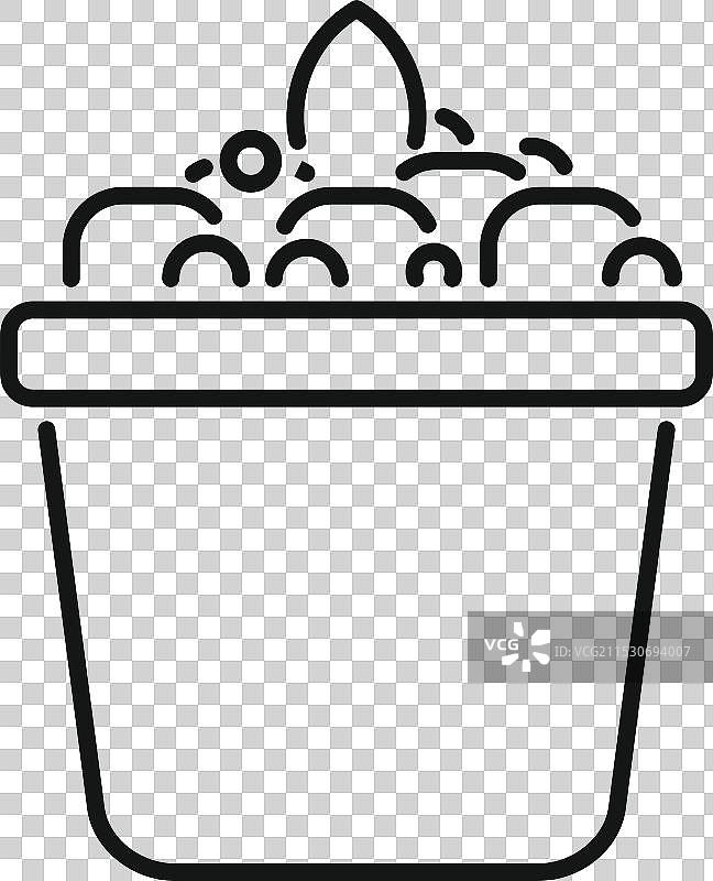 带有土壤和从种子中生长出的芽的花盆图片素材