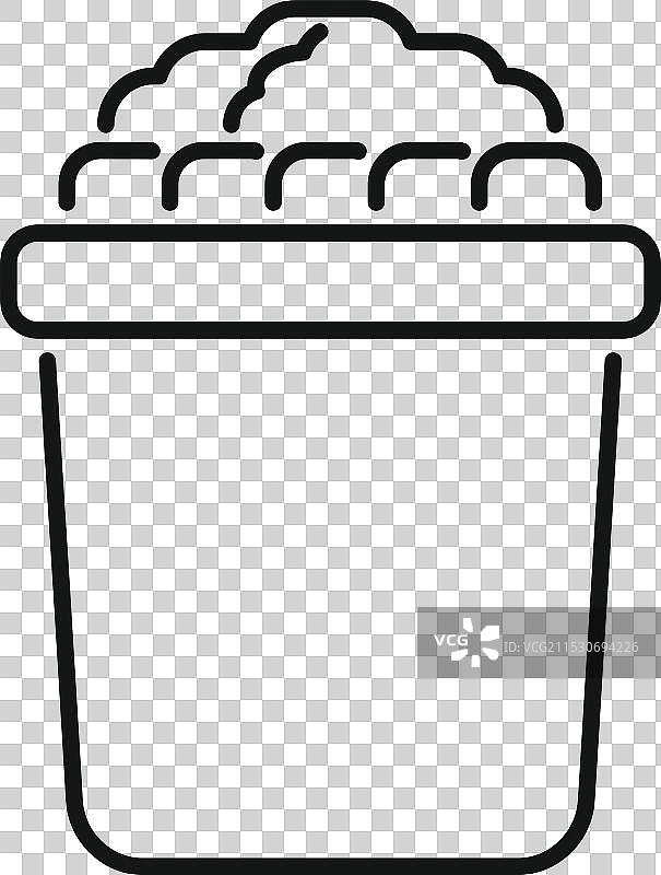 装满冰块的桶，用于冷却饮料图片素材