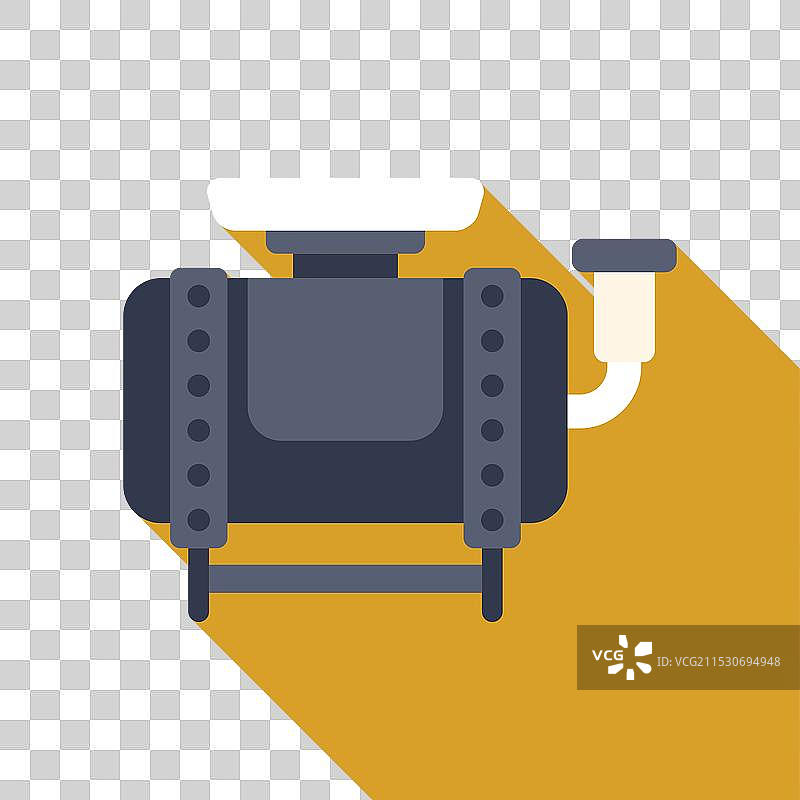 带有管道和阀门的工业热水器图片素材