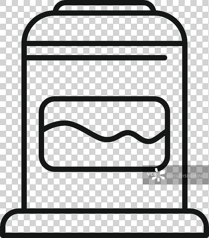 蛋白粉容器图标轮廓图片素材