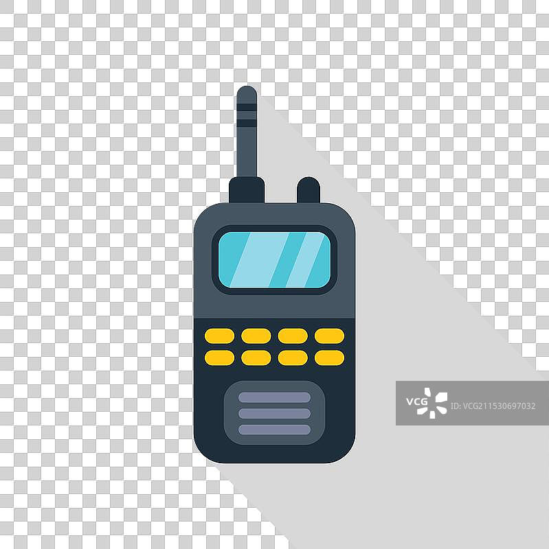 可伸缩天线的便携式无线电收发器图片素材