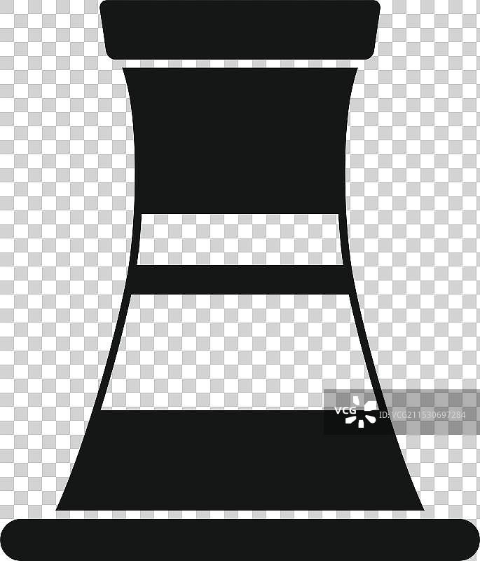 这是一个核电站的轮廓图标。图片素材