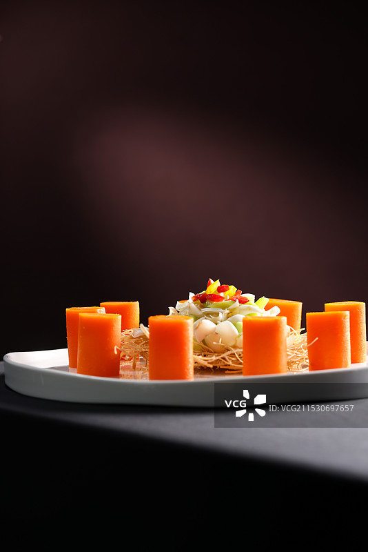 胡萝卜百合炒芦笋 (31)图片素材