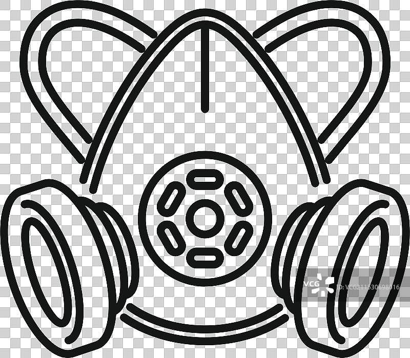 防毒面具保护免受有毒烟雾的侵害图片素材