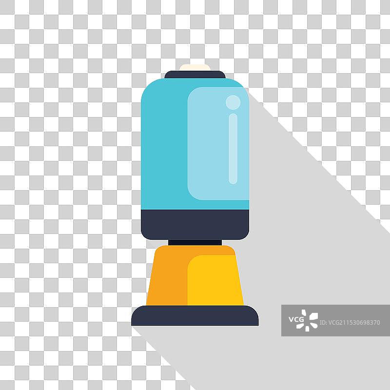 水冷却器放置在黄色支架上，带有长管。图片素材