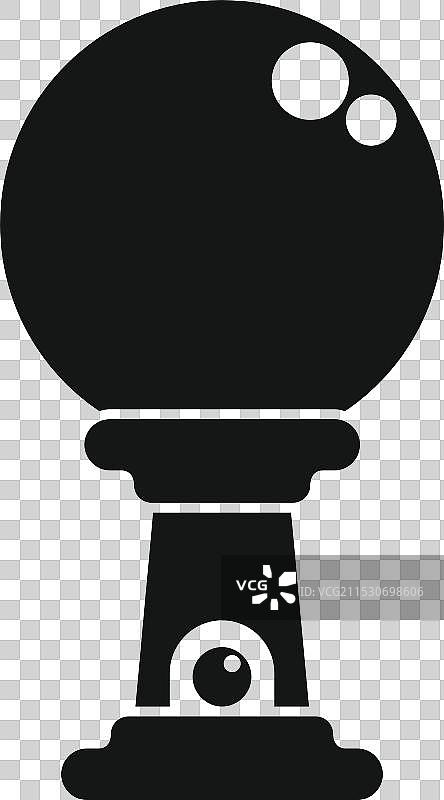 水晶球放在石制讲台上预测未来图片素材