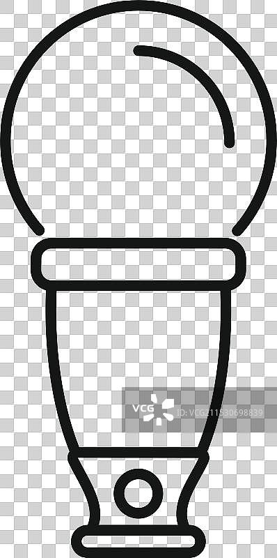 圆形街灯柱矗立着，散发着光芒图片素材