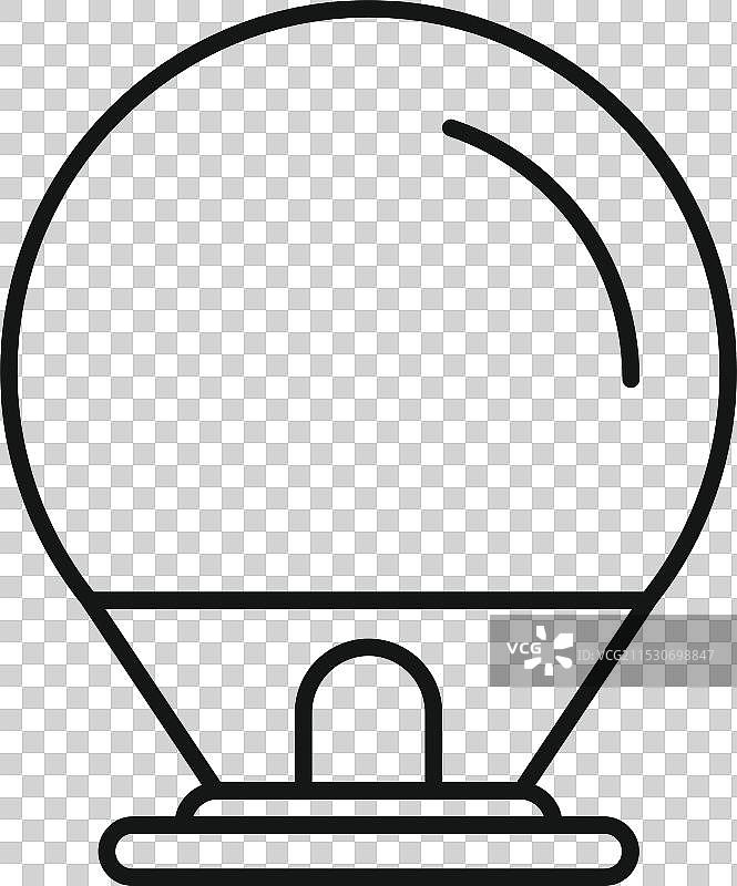 热气球极简线条艺术图标展示图片素材