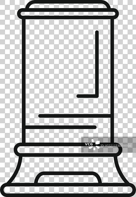 户外广告柱稳稳地矗立在基座上图片素材