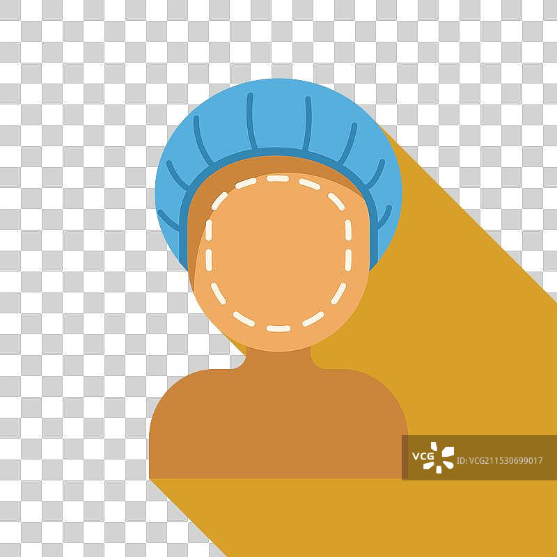 戴着手术帽的病人准备进行整形手术图片素材