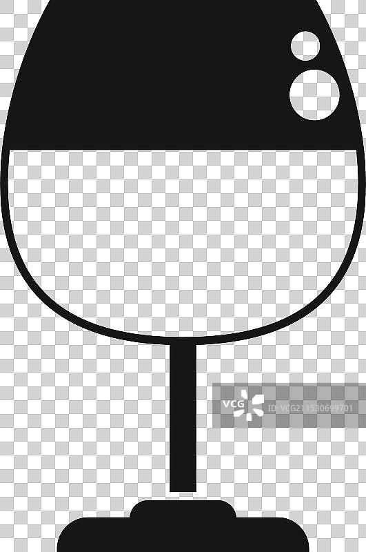 半满的酒杯图标，象征着乐观或图片素材