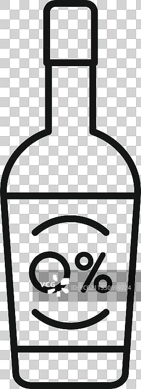 含有零酒精饮料的瓶子图片素材