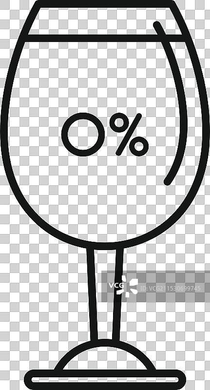 含非酒精饮料的酒杯图标图片素材