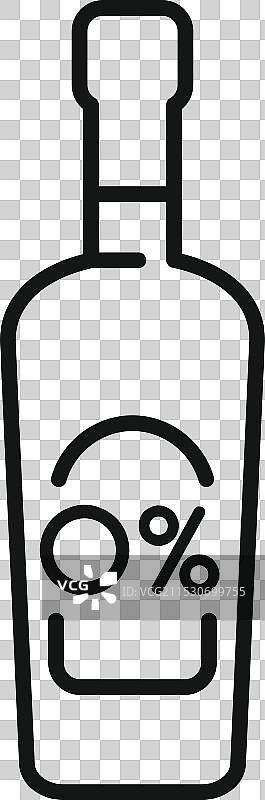 零酒精饮料瓶图标图片素材