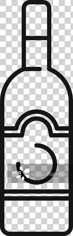 简约图标的烈酒瓶图片素材