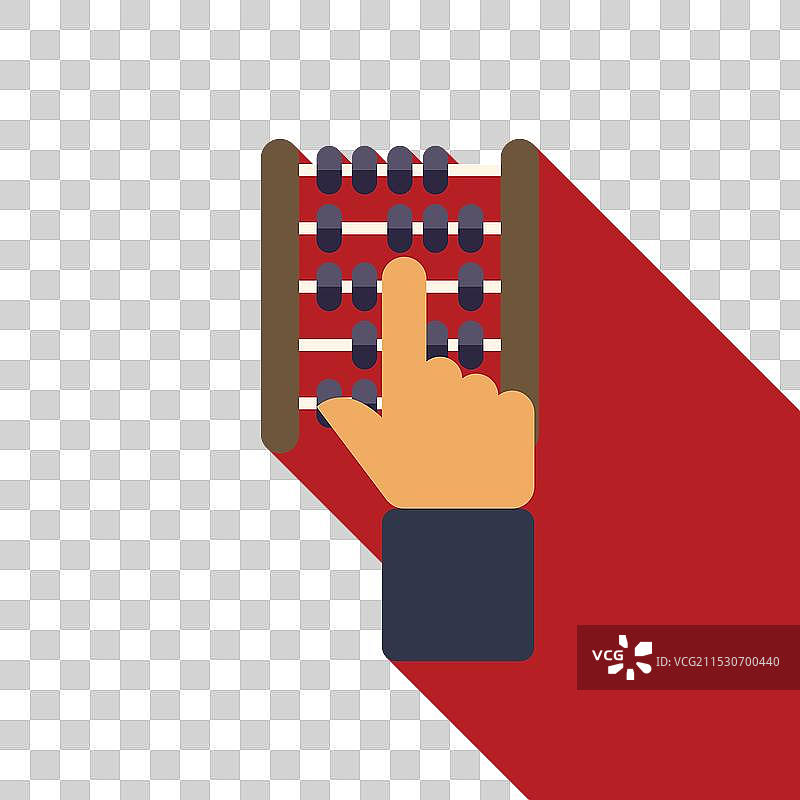 手正在使用算盘进行会计计算图片素材