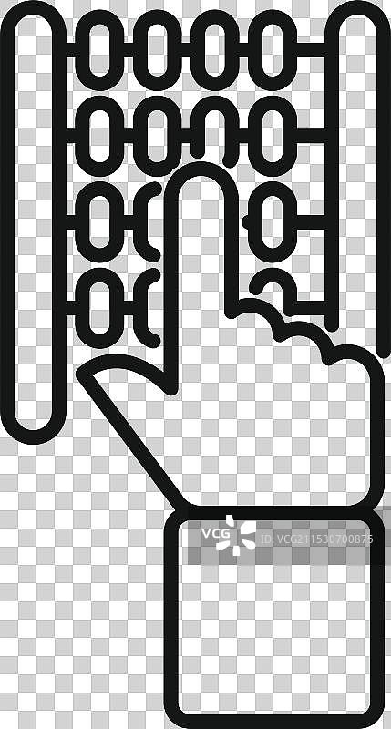 使用算盘进行计算的会计图标图片素材