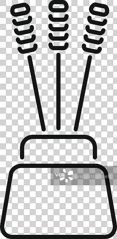 简单的香氛藤条扩香器与香味棒图片素材