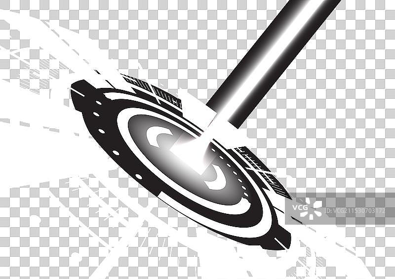 抽象无线环形雷达图片素材