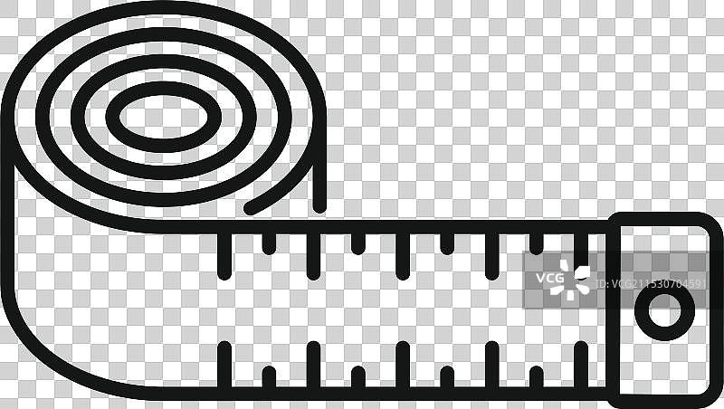 测量带图标显示长度测量图片素材