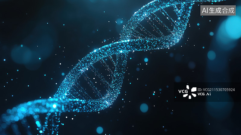【AI数字艺术】DNA基因双螺旋结构染色体分子生物医疗图片素材