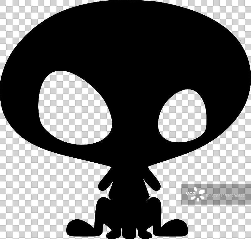 外星人 - 黑白色图片素材