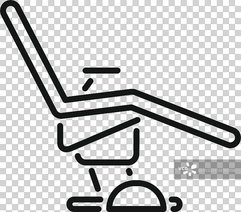 现代可调节液压椅图标，适用于美容行业图片素材