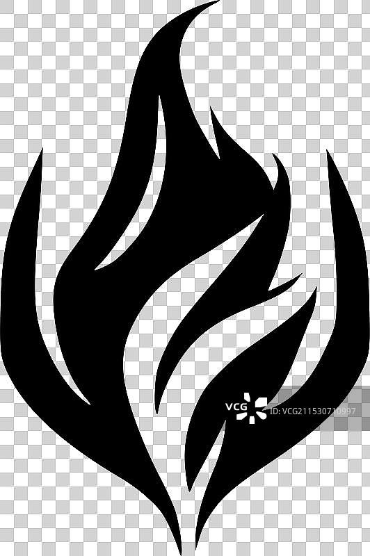 火 - 极简和简单的轮廓图片素材