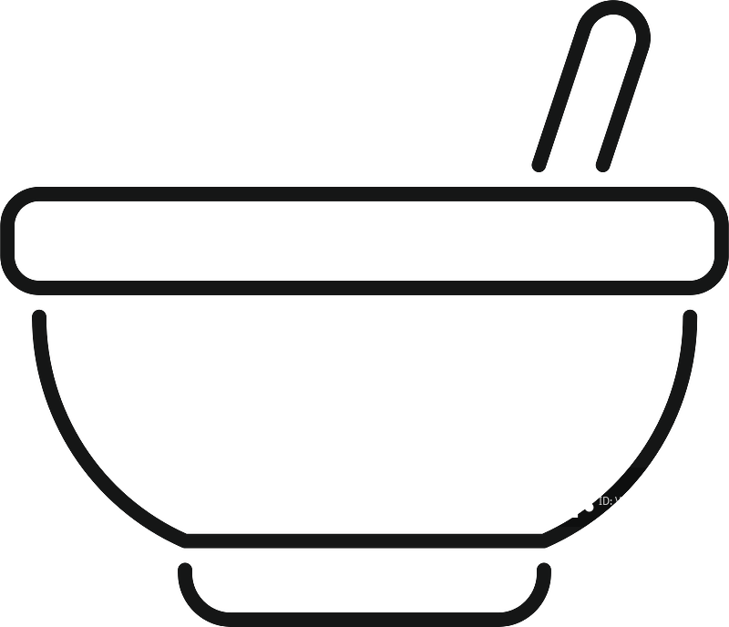 搅拌碗和打蛋器的厨房用具图标图片素材