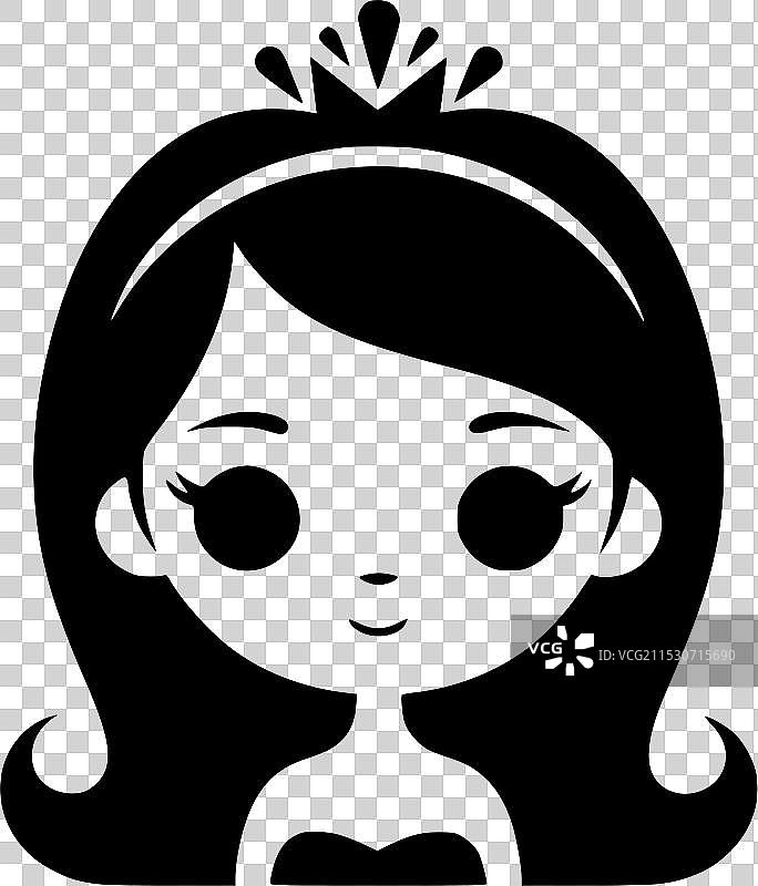 公主 - 高质量标志 - 适合T恤使用图片素材