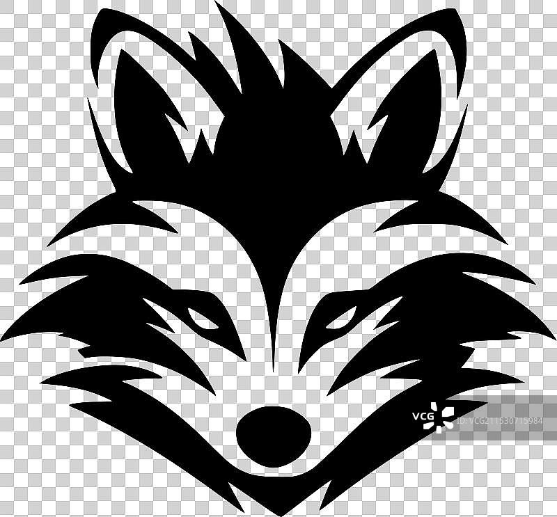 浣熊 - 黑白色图片素材